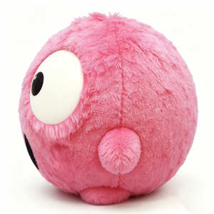 Llavero de Peluche Personalizado con Cara Sorpresa Rosa, Tela Súper Suave, Accesorio de Halloween, Diseño de Personaje Redondo y Peludo - Product Image 1