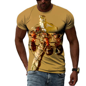 تيشيرت رجالي جديد لفصل الصيف من Fitspi سريع الجفاف مطبوع برسم النمل العالمي مطبوع ثلاثي الأبعاد بأكمام قصيرة جودة مميزة Xxxxl - Product Image 5