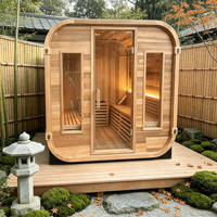 Sauna intérieur en bois massif de qualité supérieure, chauffage électrique 3KW 6KW 9KW, fonction vapeur, utilisation facile, design en matériaux naturels