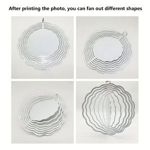 Tourniquets de jardin vierges double face en aluminium de 10 pouces pour sublimation, modèles vierges de 10 pouces - Product Image 3