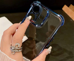 Nouveaux étuis de téléphone spatiaux transparents placage d'angle renforcé antichoc pour <span class=keywords><strong>iPhone</strong></span> 17 16 Pro 15 14 13 <span class=keywords><strong>12</strong></span> étui de téléphone portable dur - Product Image 5