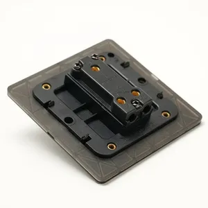 Panel de Interruptor de Palanca Retro para Luz de Pared, de 1 a 4 Módulos y 2 Vías, Estándar Europeo, Acero Inoxidable Cepillado Gris Plateado, Toma de Corriente Antigua <span class=keywords><strong>con</strong></span> Carga USB - Product Image 5