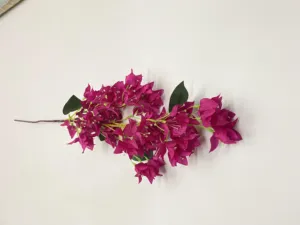 Venta al por mayor decoración del hogar triángulo ciruela flores seda buganvillas artificiales