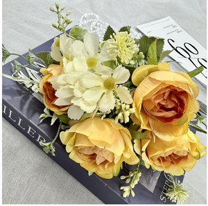 New Artificial Peony Bunches for Wedding and Home Decor Elegant Small Artificial Flowers for <b>Table</b> Decoration - Product Image 3