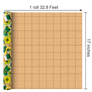 Original exquisite green kraft <b>paper</b> <b>packaging</b> <b>paper</b> for St. Patrick's Day - Product Image 6