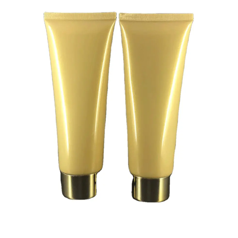 Diseño profesional 120ml limpiador facial BB crema vacía oro brillo de labios apretar tubos