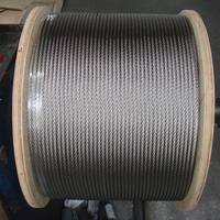 Câble métallique robuste en acier inoxydable 304 1x19, câble métallique en acier inoxydable 316, câble métallique en acier inoxydable oxydé noir 2mm 4mm 7x7 3.2mm