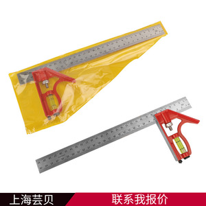 Regla de ángulo combinada Yunbei de 300 mm con nivel metálico para medición en carpintería - Product Image 5