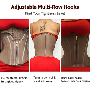 Corsetto Modellante Sottoguaina per Allenamento, Controllo Pancia, Cintura Dimagrante con Stecche in Acciaio, Doppia Compressione, per <span class=keywords><strong>Donna</strong></span>, in Lattice - Product Image 3