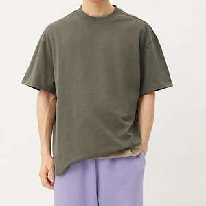 T-shirts de luxe à épaules tombantes, lourds, vierges, streetwear, chemises de créateur, fabrication sur mesure, 100% coton, t-shirt ample pour hommes - Product Image 3