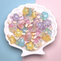Cabujones de resina con diseños variados de dibujos animados y paletas de helado oceánicas, ideales para decoración de teléfonos, manualidades DIY, álbumes de recortes, accesorios para lazos para el pelo y relleno de slime.