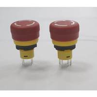 Bouton d'arrêt d'urgence DECA rouge/jaune, bouton-poussoir 16 mm, modèle E1E19, pour utilisation BYD
