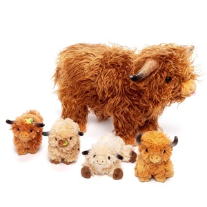 Realista escocés Highland <span class=keywords><strong>vaca</strong></span> peluche suave granja ganado muñeca niños niñas ODM bebé regalos al por mayor Highland <span class=keywords><strong>vaca</strong></span> juguetes de peluche - Product Image 5
