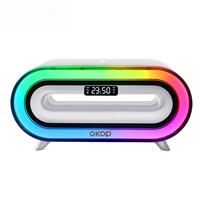 Wekker White Noise Speaker Stof Met Radio Tf Aux Muziekspeler Led 15W Draadloze Oplader Draadloze Audio Smart Desktop