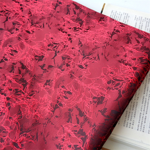 Cổ phiếu bán buôn đỏ 3D nổi <span class=keywords><strong>Jacquard</strong></span> Damask Vải <span class=keywords><strong>Jacquard</strong></span> Đỏ - Product Image 4
