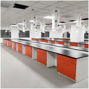 鋼化学作業台実験室用家具C字型エポキシアイランドラボベンチ