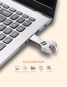 ประแจโลหะ3.0 8GB 16GB แผ่นดิสก์แฟลชไดรฟ์ USB ดีไซน์สุดฮ็อตสำหรับเป็นของขวัญทรงสี่เหลี่ยมผืนผ้ามีสไตล์ - Product Image 4