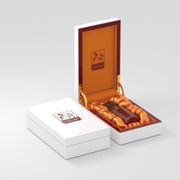 Boîte cadeau cosmétique en bois MDF de luxe sur mesure avec gravure laser pour l'emballage de parfums, d'huiles essentielles et de bougies