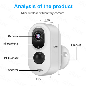 Tuya Thông Minh 1080P 3MP Trong Nhà Máy Ảnh Wifi Mạng Không Dây <span class=keywords><strong>Cube</strong></span> Pin Máy Ảnh Lưu Trữ Dữ Liệu Đám Mây Thẻ SD - Product Image 4
