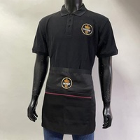 Polo personnalisé en coton imprimé sérigraphié pour serveurs/serveuses, uniforme de restaurant, hôtel, cuisine, chef, café, bar, t-shirt