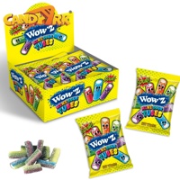 En gros Wowz Bonbons en corde de réglisse acidulée, tubes de réglisse gommeuse colorés et moelleux, confiserie d'usine