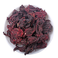Fleur d'hibiscus séchée en morceaux entiers, fruit de roselle naturel, matière première pour thé, feuilles en vrac, durée de conservation de 24 mois, vente en gros usine