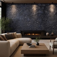 Revêtement mural flexible en pierre souple effet ciel étoilé, imperméable, ignifuge et pliable pour la décoration intérieure