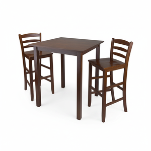 Ensemble de salle à manger Parkland 3 pièces avec table haute et 2 tabourets à dossier en échelle de 29 pouces - Product Image 4