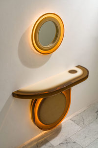 Chức năng lối vào nổi giao diện điều khiển Bảng với treo tường LED HD <span class=keywords><strong>Glass</strong></span> gương thiết kế đơn vị phòng khách hiển thị cho ngôi nhà hiện đại - Product Image 4