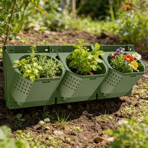 Pots suspendus d'extérieur pour plantes, petite taille, matériel de jardinage, grand pot à fleurs, peut être suspendu sur le balcon, pot en plastique auto-arrosant - Product Image 2