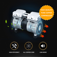 Compresseur d'Air Silencieux 120L/200L Sans Huile Professionnel Usine 220V 380V 1500W*4 Moteur à Gaz Portable Refroidi par Air