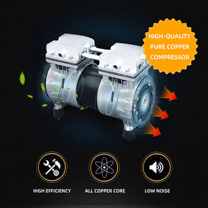 ضاغط هواء صامت 120 لتر/200 لتر خالي من الزيت احترافي للمصانع 220 فولت 380 فولت 1500 واط * 4 محمول بمحرك هواء يعمل بالغاز ومبرد بالهواء - Product Image 6