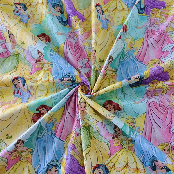 Dreamlike cổ tích công chúa phim hoạt hình in vải cho Ăn mặc