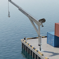 Grue adaptable à faible MOQ, directement de l'usine, pour quai de navire, pont de bateau, quai de débarquement et manutention de filets