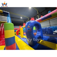 Château gonflable combiné Merge Blocks avec souffleur, PVC 0,55 mm certifié EN14960, idéal pour la location événementielle