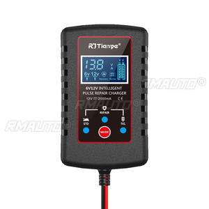Chargeur de batterie de moto automatique intelligent RJtianye avec pince de 2 m pour batterie au plomb-acide 6V-12V 2Ah-20Ah - Product Image 2