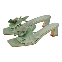 Sandales plates pour femmes et dames personnalisées de couleur fraîche chaussures à talons courts prix d'usine OEM