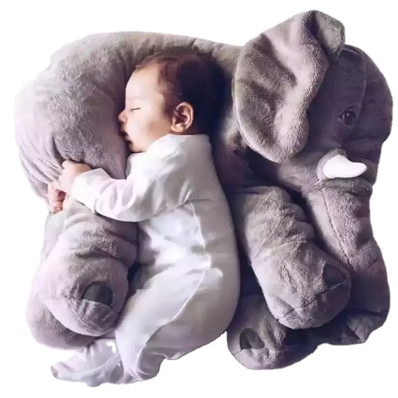 Custom 40 60 80cm stuffed elephant plush toy baby elephant pillow