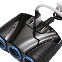 Adaptateur de prise allume-cigare 12V 24V avec chargeur USB triple pour voiture