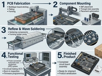 Fabricación OEM de Placas PCB/PCBA Multicapa FR-4 Personalizadas, Ensamblaje de Circuitos Impresos a Medida con Certificado ISO9001 Sunsoar