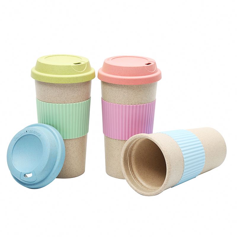 Wholesale Eco-Friendly PLA Fiber Coffee Cup with Straw for Children's Outdoor Tours and Giveaways Good Price Hot Cup