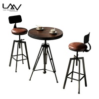 Tabourets et meubles de table en bois Chaise de bar haute pour café restaurant Salle à manger Chaise en bois Métal