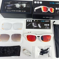 Lunettes Intelligentes Personnalisées AIMB-G3, Double Caméra 800W, Enregistrement Vidéo 1080P, Étanche IPX-5, Recharge Magnétique, Contrôle Tactile, IA