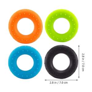 Anello Antiscivolo <span class=keywords><strong>in</strong></span> Silicone per Allenamento delle Dita - Multicolore per Casa e Ufficio - Product Image 5