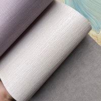 Papier peint moderne en PVC ignifuge pour hôtel et usage domestique, texture lin pour boîte de nuit, insonorisé, installation facile en DIY
