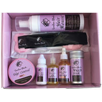 Boîtes d'installation de perruques personnalisées avec votre logo, emballage à marque privée, spray teinté imperméable pour dentelle et kit de colle forte pour dentelle