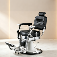 Fauteuil de barbier classique haut de gamme, inclinable et réglable, avec vérin hydraulique, pour salon de coiffure et équipement de barbier