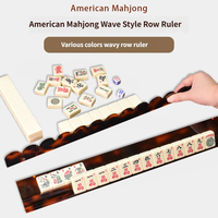 Support magnétique en acrylique pour tuiles de mahjong American Standard, organisateur de tuiles à bords ondulés, accessoire universel pour jeux de table