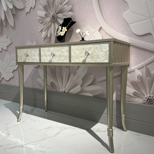 Ensemble coiffeuse moderne français MEDICI avec décoration coquillage, mobilier de chambre en bois de luxe sur mesure, table tendance - Product Image 2