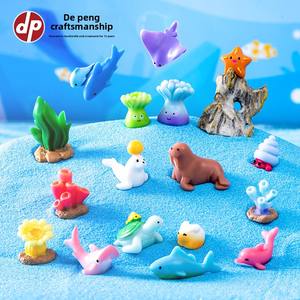 Animais marinhos Eco-Friendly Artesanato Resina Ornamento de Natal bonito para peixes para paisagismo tanque incluindo golfinho <span class=keywords><strong>Sea</strong></span> Lion Shark - Product Image 3